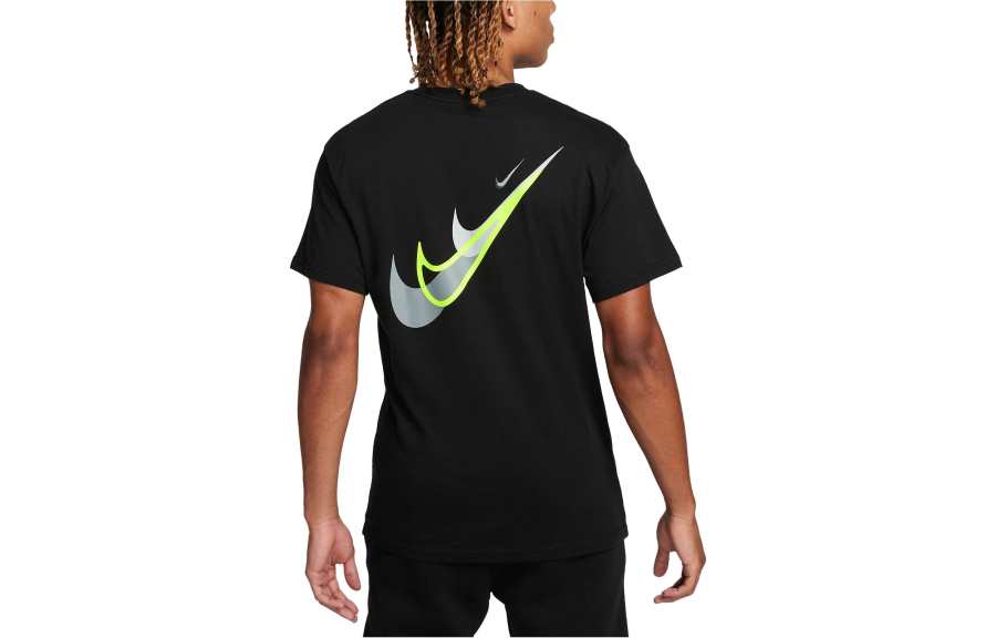 Nike Nike T Shirts Men's Black Crew Neck Moderate Straight Fit