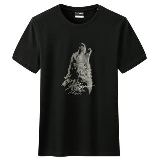 SEPTWOLVES T Shirts Men's Crew Neck Moderate Straight Fit