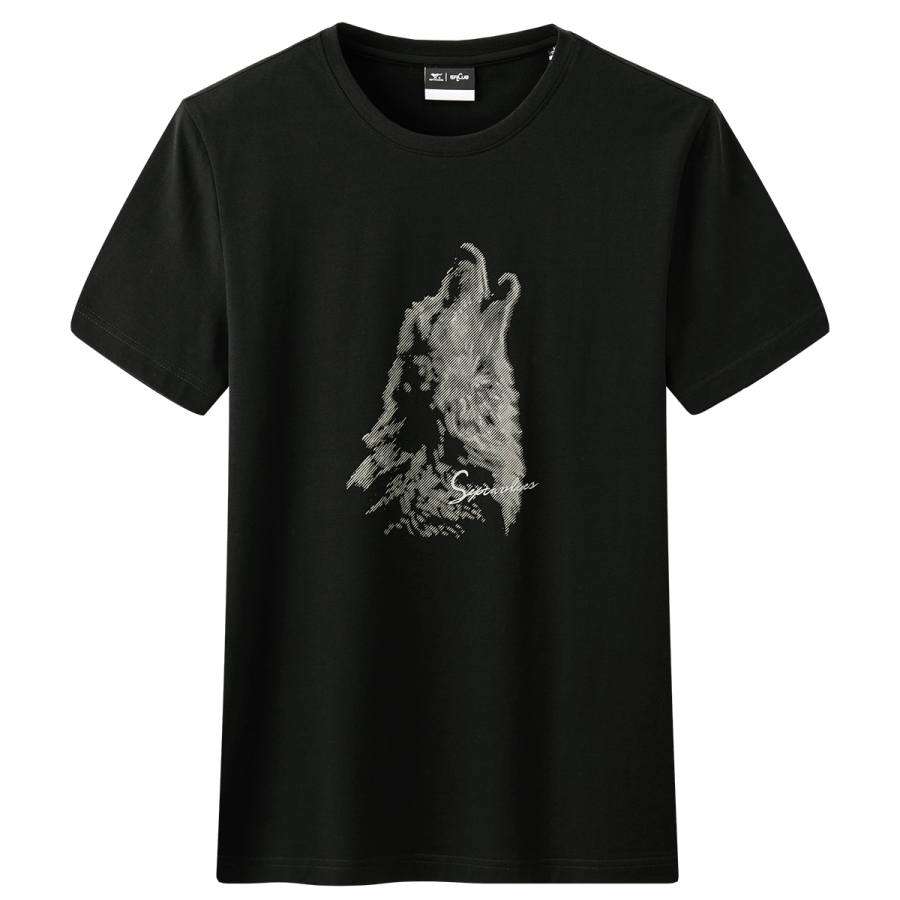 SEPTWOLVES T Shirts Men's Crew Neck Moderate Straight Fit