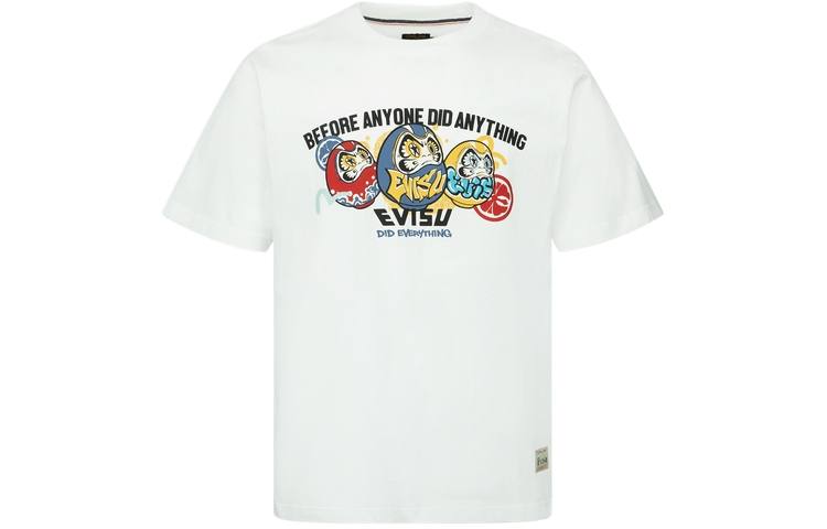 EVISU T Shirts Men's Crew Neck Moderate Straight Fit