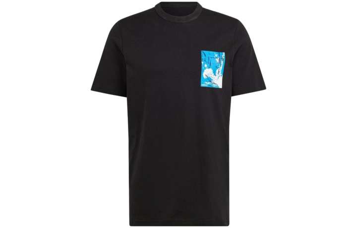 Adidas Adidas T Shirts Men's Black Crew Neck Moderate Straight Fit