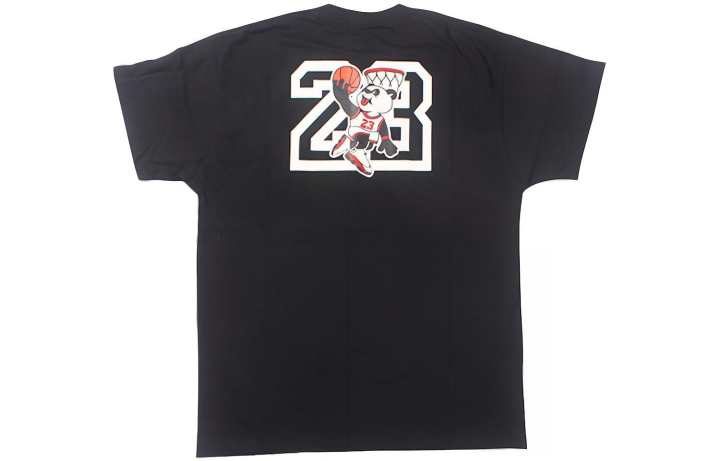Jordan Jordan T Shirts Men's Black Crew Neck Moderate Straight Fit