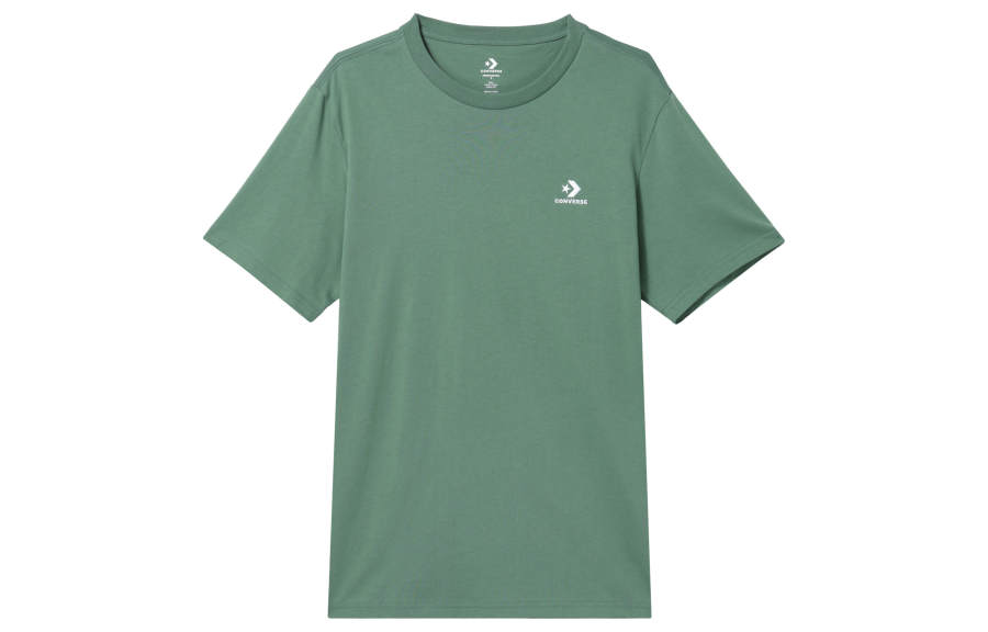 Converse T Shirts Unisex Green Crew Neck Moderate Straight Fit
