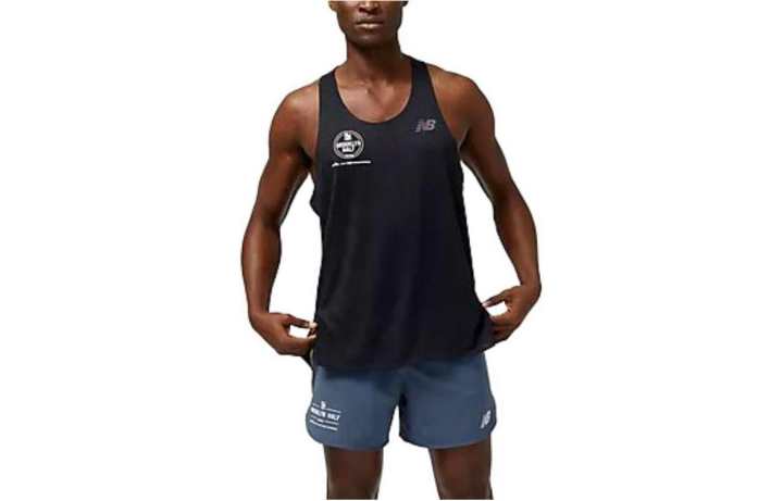 New Balance New Balance T Shirts Men's Black Crew Neck Thin Straight Fit