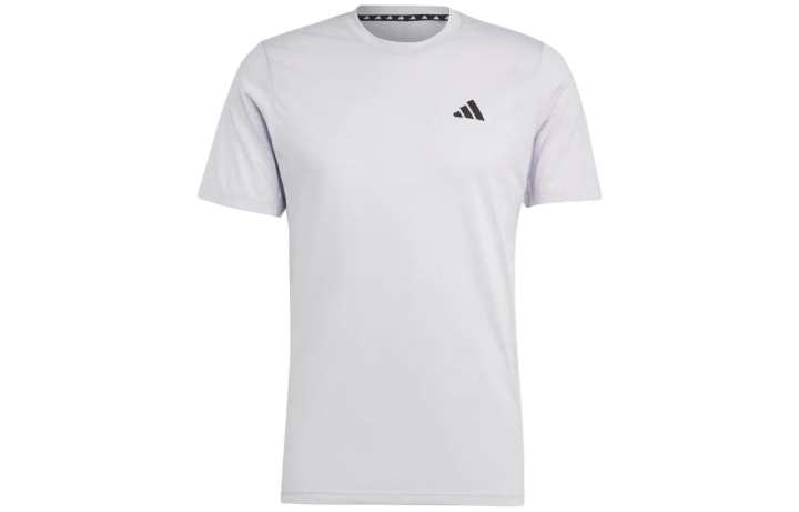 Adidas Adidas Essential T Shirts Men's Silver Daybreak Crew Neck Moderate Straight Fit