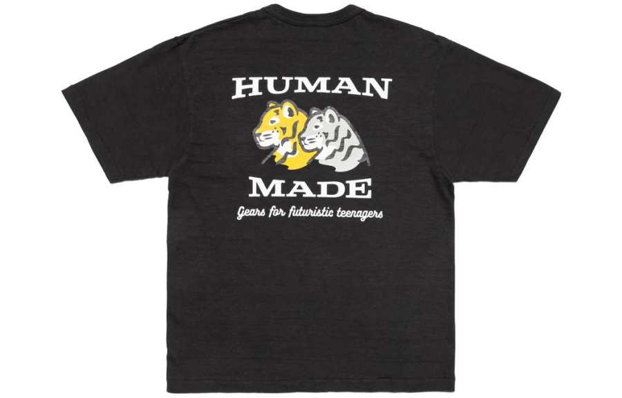 HUMAN MADE Camping T Shirts Unisex Crew Neck Moderate Straight Fit