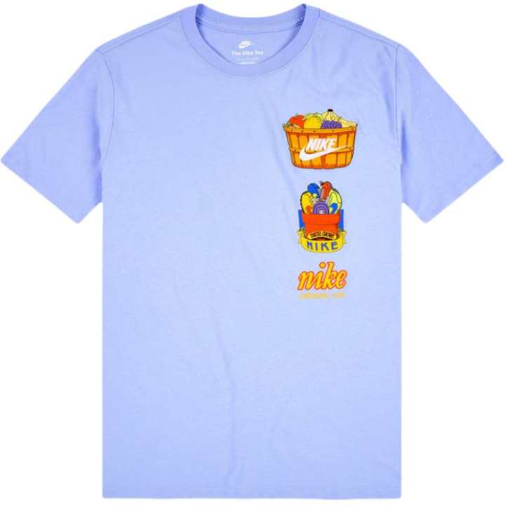 Nike Nike T Shirts Men's Blue Crew Neck Moderate Straight Fit