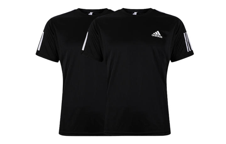 Adidas Adidas T Shirts Men's 2 Pack Black Crew Neck Moderate Straight Fit