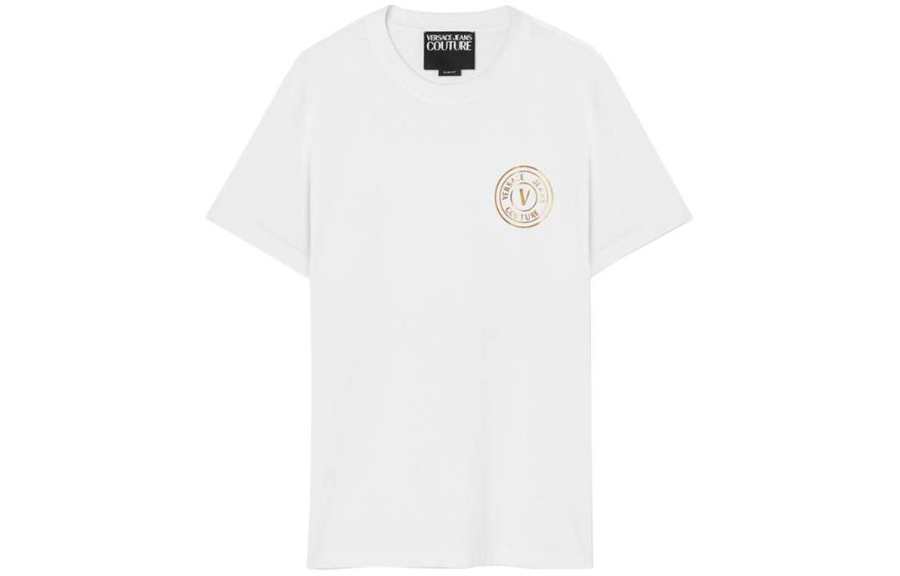 VERSACE JEANS COUTURE Logo Printed Crewneck T Shirt