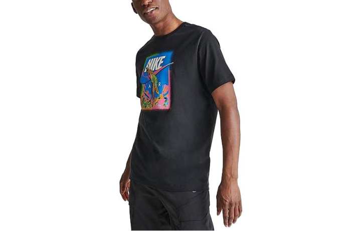 Nike Nike T Shirts Men's Black Crew Neck Moderate