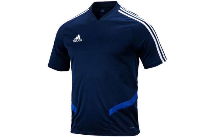 Adidas Adidas T Shirts Men's Navy Blue V Neck Moderate Straight Fit