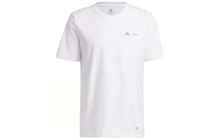 Adidas Adidas X Disney T Shirts Men's White Crew Neck Moderate Straight Fit
