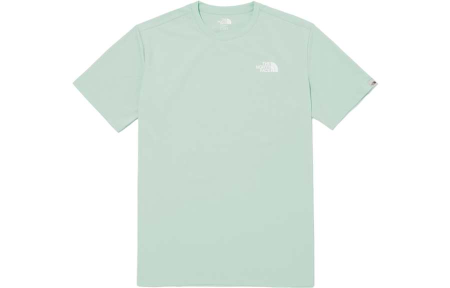 THE NORTH FACE T Shirts Men's Green Crew Neck Moderate Straight Fit
