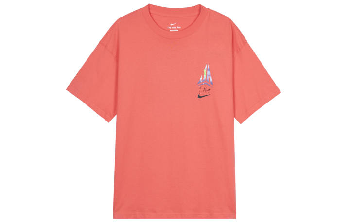 Nike Nike T Shirts Men's Orange Crew Neck Moderate Straight Fit