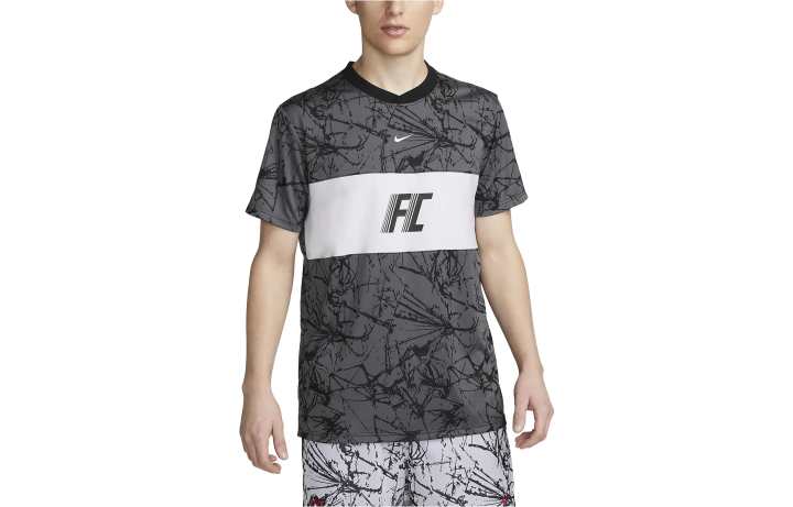 Nike Nike T Shirts Men's Iron Gray Crew Neck Moderate Straight Fit