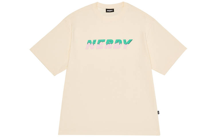 Nerdy T Shirts Unisex Beige Crew Neck Moderate Straight Fit