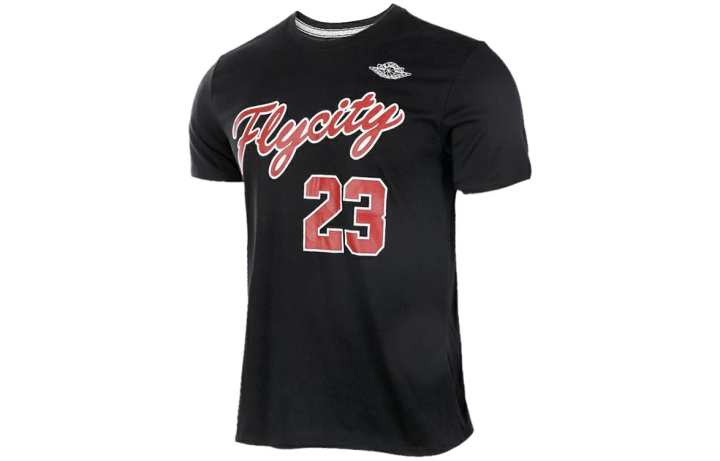 Jordan Jordan Flycity T Shirts Men's Black Crew Neck Moderate Straight Fit