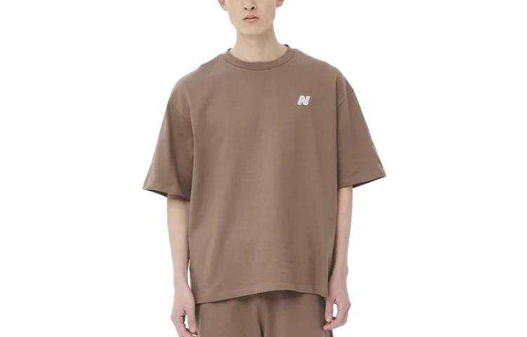 New Balance New Balance MET24 N T Shirts Men's Brown Crew Neck Thin