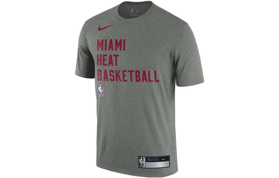 Nike Nike T Shirts Men's Gray Crew Neck Moderate Straight Fit