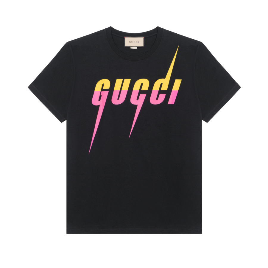 GUCCI T Shirts Men's Black Crew Neck Moderate