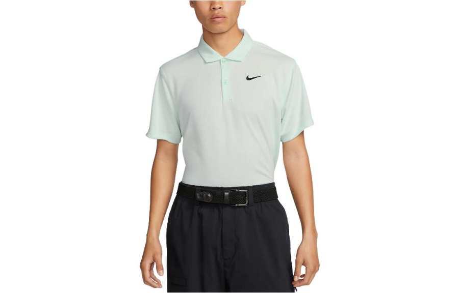 Nike Nike T Shirts Men's Light Green Polo Collar Moderate Straight Fit