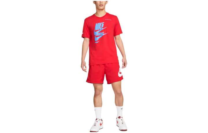 Nike Nike T Shirts Men's Red Crew Neck Thin