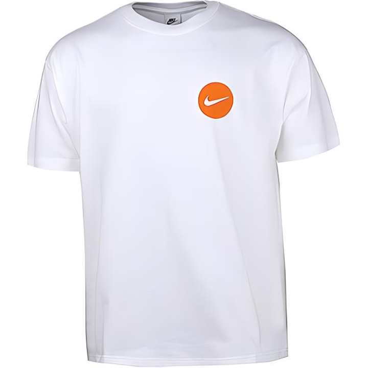 Nike Nike T Shirts Men's White Crew Neck Moderate Straight Fit