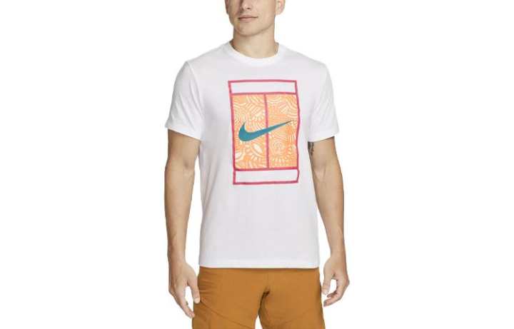 Nike Nike T Shirts Men's White Crew Neck Moderate Straight Fit