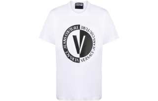 VERSACE JEANS COUTURE Logo print Cotton T shirt