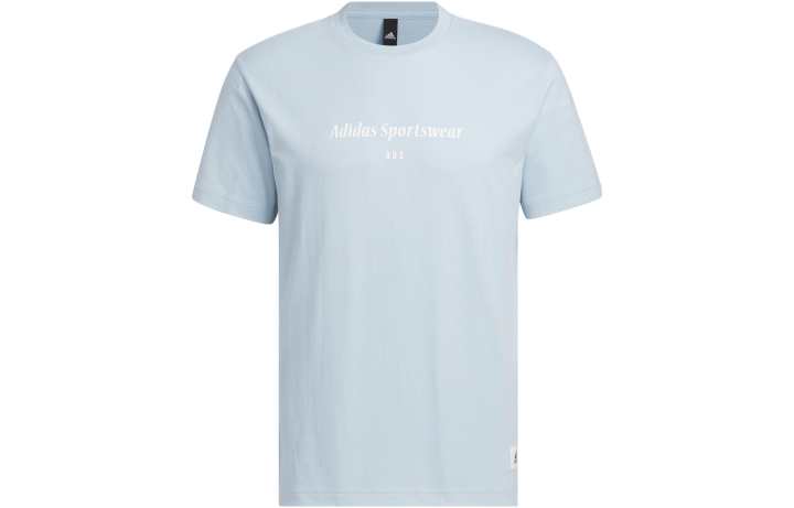 Adidas Adidas T Shirts Men's Blue Crew Neck Moderate Straight Fit