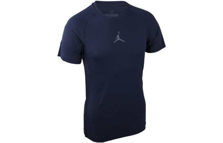 Jordan Jordan T Shirts Men's Blue Crew Neck Moderate Straight Fit
