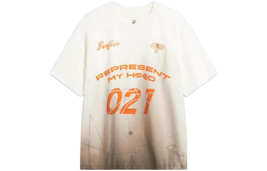 Li-Ning Li Ning Badfive T Shirt Unisex Ivory Dyed
