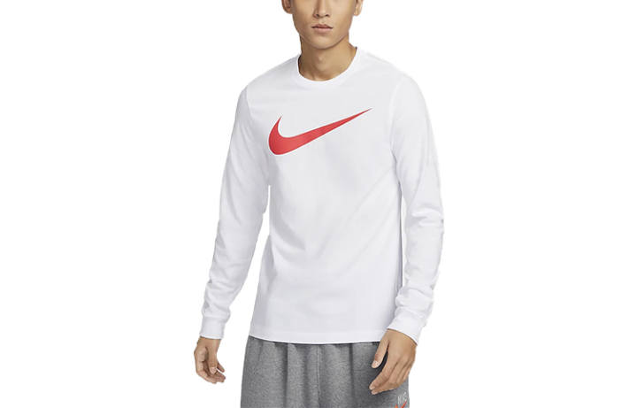 Nike Nike T Shirts Men's White Crew Neck Moderate Straight Fit
