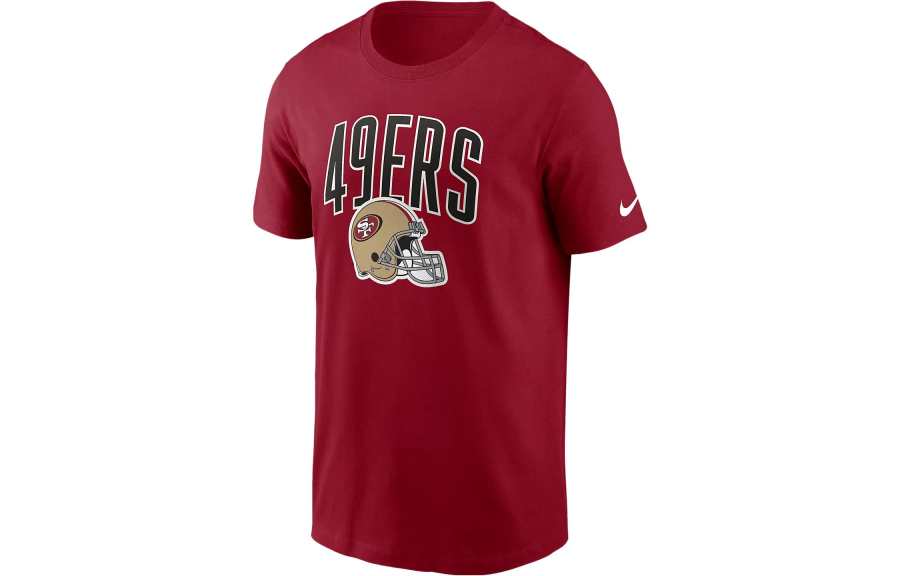 Nike Nike T Shirts Men's Red Crew Neck Moderate Straight Fit