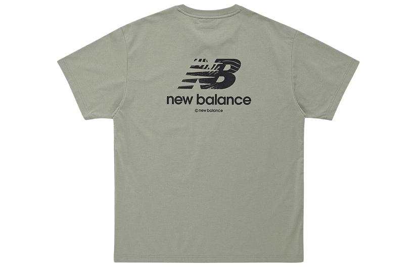 New Balance New Balance T Shirts Men's Khaki Crew Neck Moderate Straight Fit
