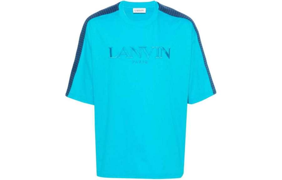 Lanvin Curb Logo Embroidered Crewneck T-Shirt