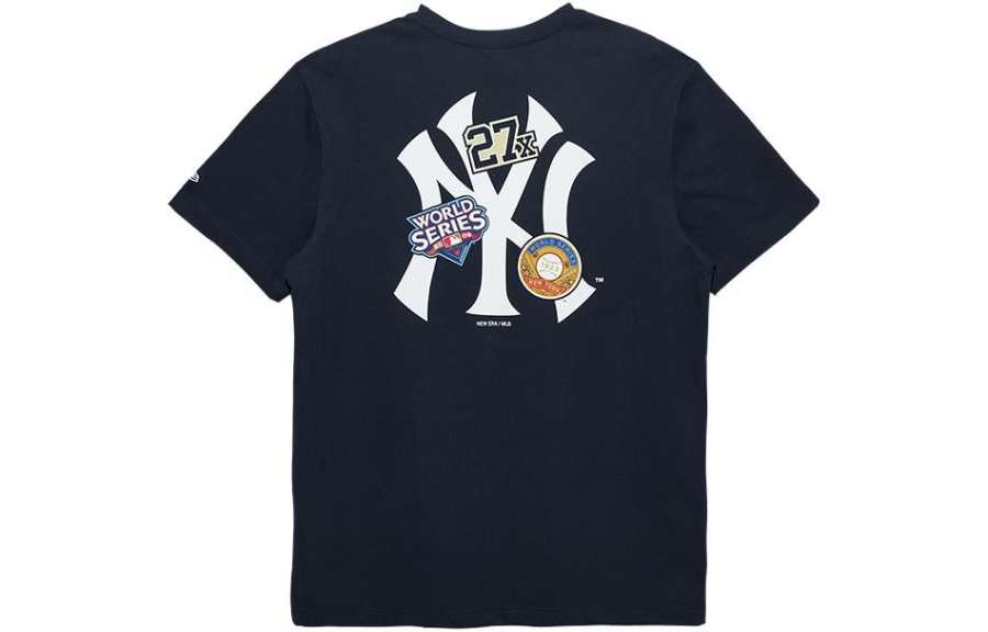 New Era T Shirt Couple, Trendy And Versatile Unisex Navy Blue