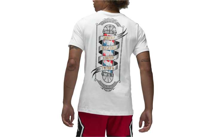 Nike Nike T Shirts Men's White Crew Neck Moderate Straight Fit
