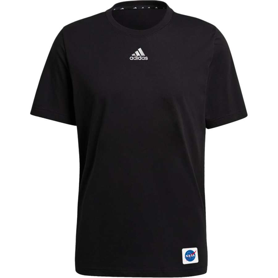Adidas Adidas T Shirts Men's Black Crew Neck Moderate Straight Fit