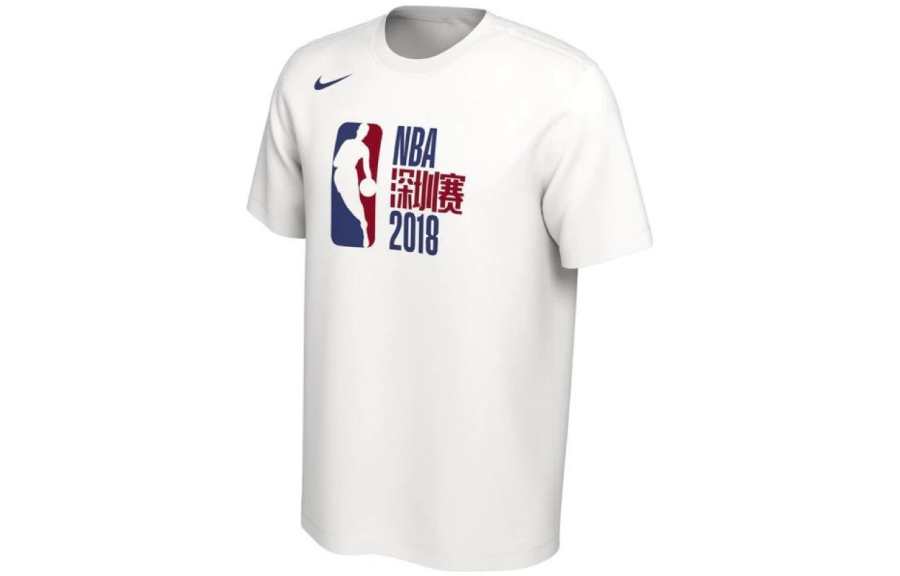 Nike Nike T Shirts Men's White Crew Neck Moderate Straight Fit