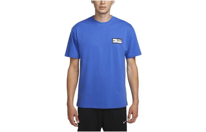 Nike Nike T Shirts Men's Blue Crew Neck Moderate Straight Fit