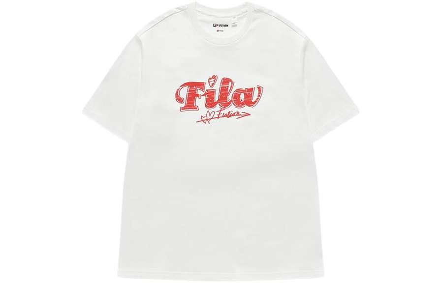 FILA FUSION T Shirt Unisex Standard White