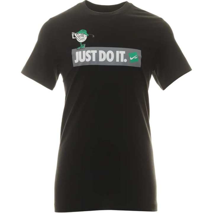 Nike Nike T Shirts Men's Black Crew Neck Moderate Straight Fit