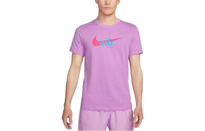 Nike Nike T Shirts Men's Pink Crew Neck Moderate Straight Fit