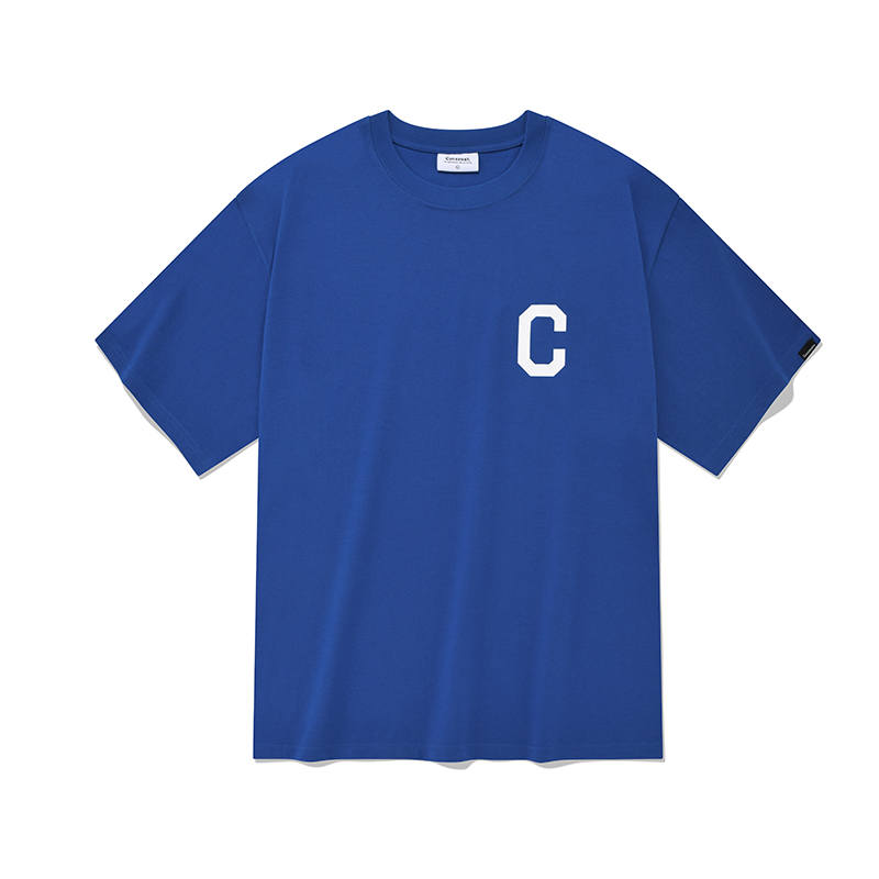 COVERNAT T Shirts Unisex Blue Crew Neck Moderate Straight Fit