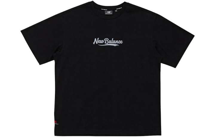 New Balance New Balance T Shirts Men's Black Crew Neck Moderate Straight Fit