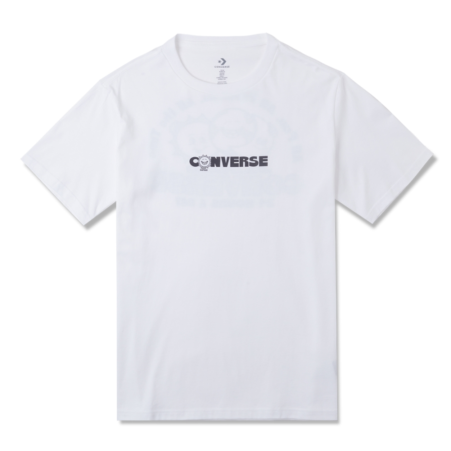 Converse Converse T Shirts Unisex White Crew Neck Moderate Straight Fit