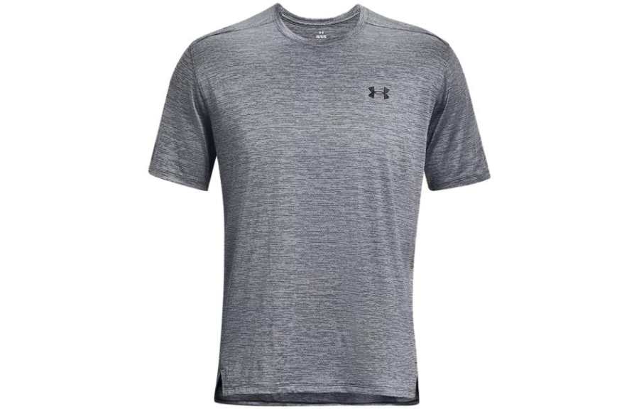 Under Armour T Shirts Men's Asphalt Gray Crew Neck Moderate Straight Fit