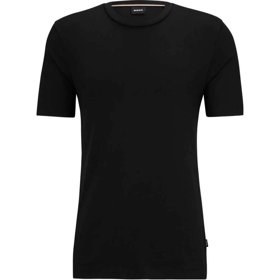 HUGO BOSS T Shirts Men's Black Crew Neck Moderate Straight Fit
