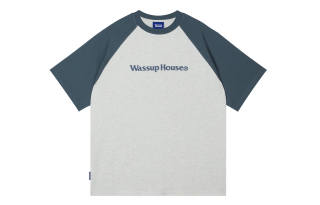 WASSUP Logo T Shirts Unisex Crew Neck Moderate Straight Fit